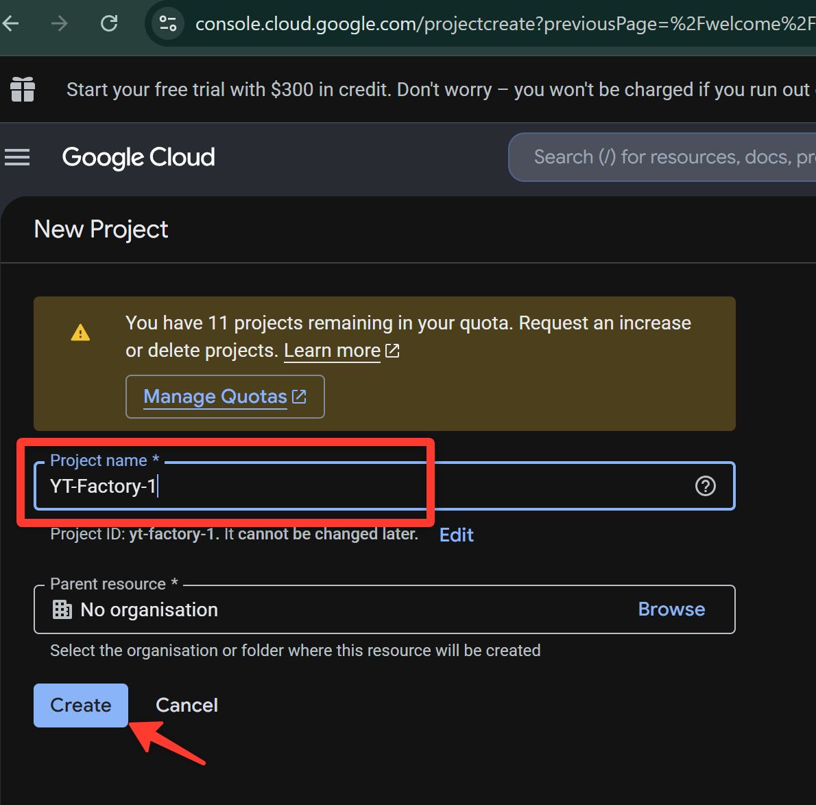 Создание проекта