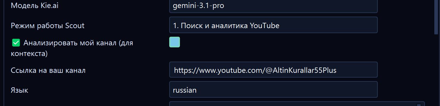 YouTube Scout фильтр