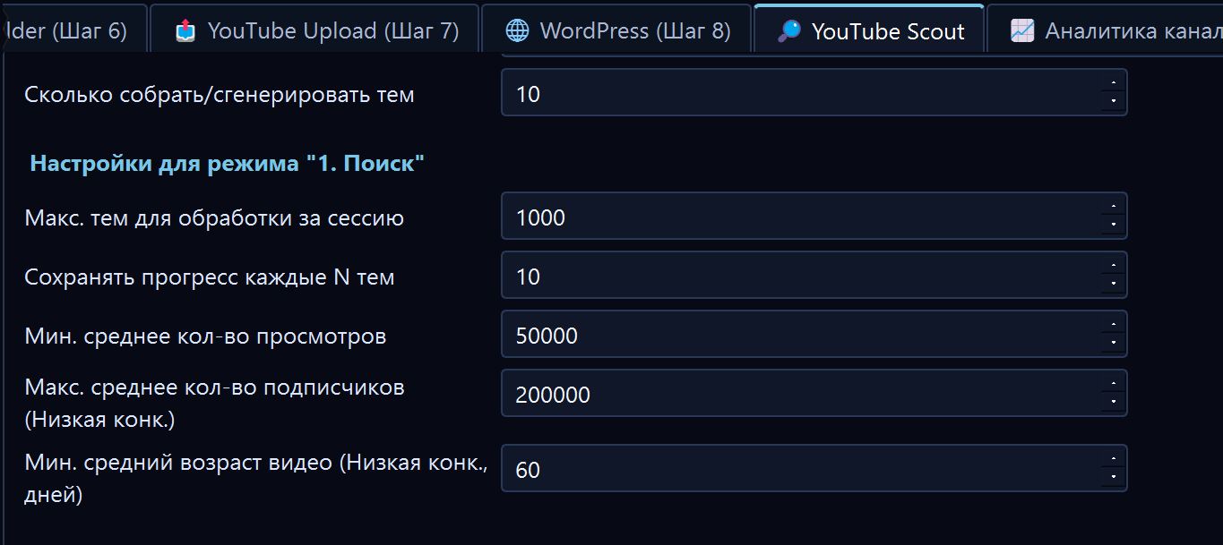 YouTube Scout фильтр